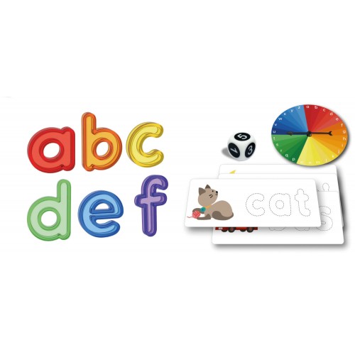 Lowercase and uppercase letters educational set