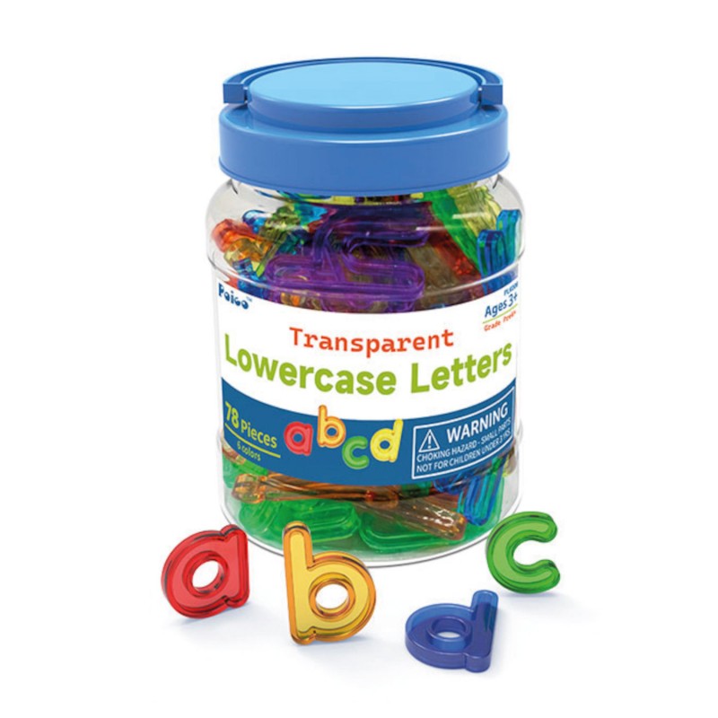 Translucent lowercase letters