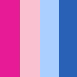 10. Blue/Sky Blue/Pink/Fuchsia