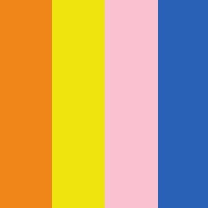 9. Blue/Pink/Yellow/Orange