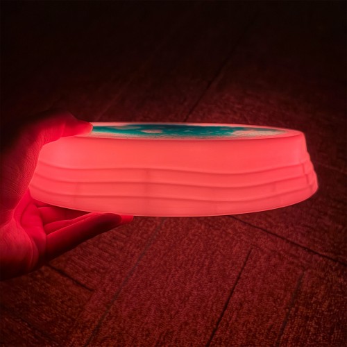 Sensory Round Bases with Liquid and LED Illumination - Set of 6